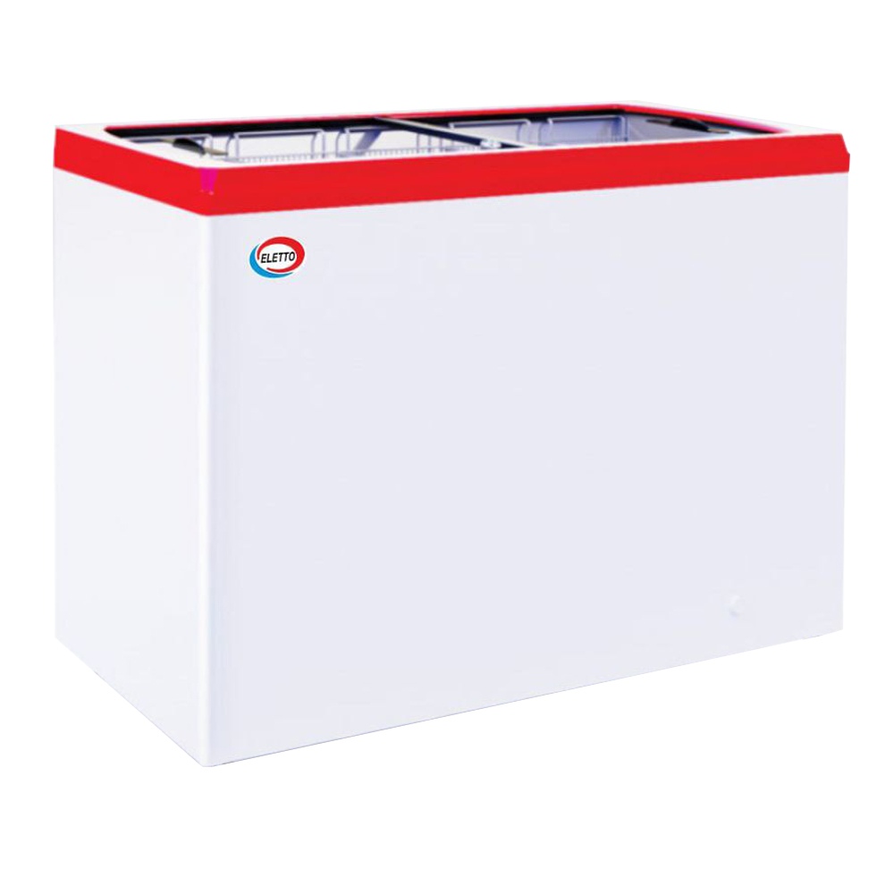 Ларь морозильный ЛВН 700 П Eletto (с прямым стеклом) (CF 700 FE) 7 корзин (красный)