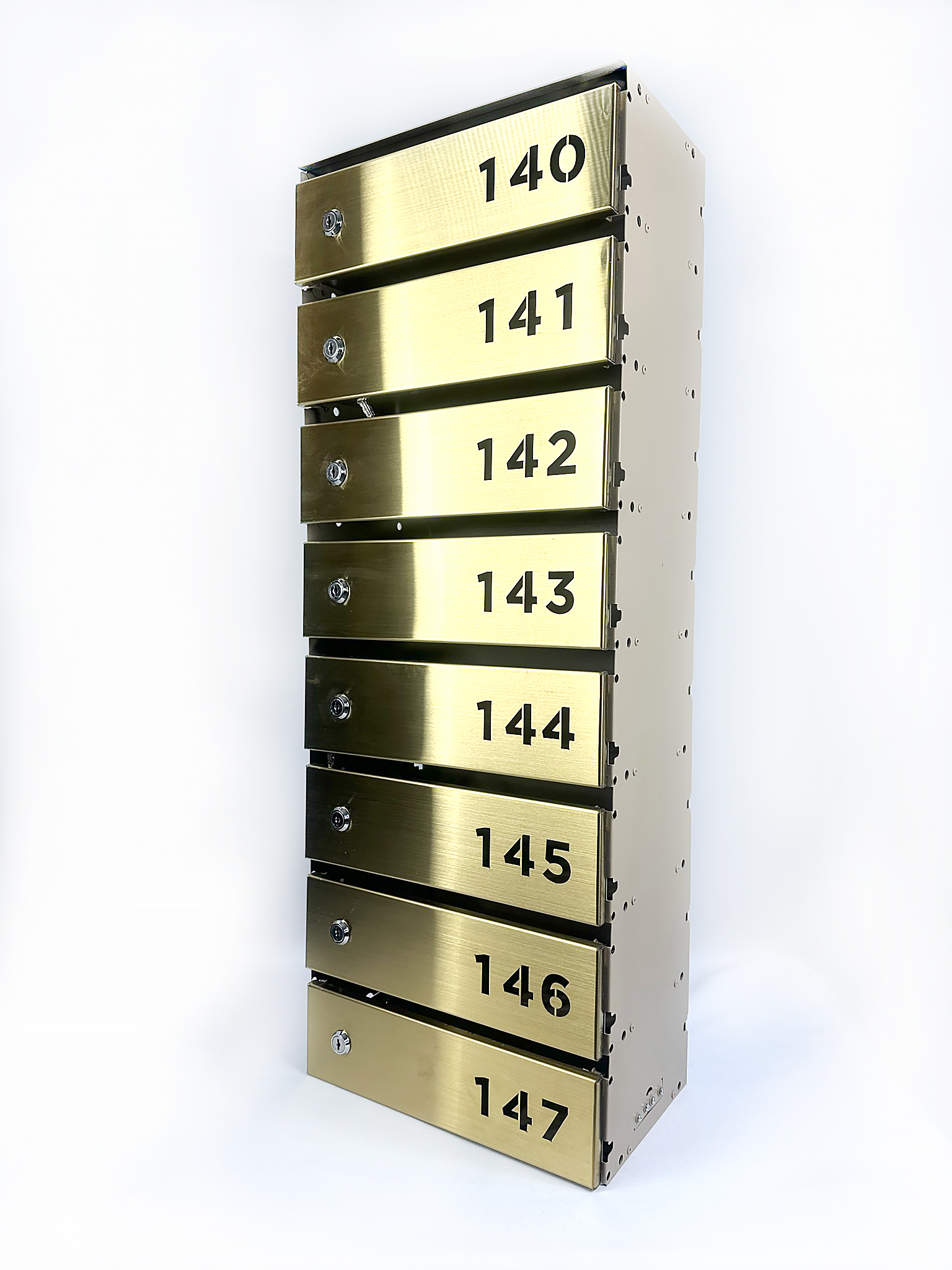 Почтовый ящик  «Пегас стандарт М2 12  (9 секций + СПАМ)» (Ral7016 муар, сквозная лазерная резка)