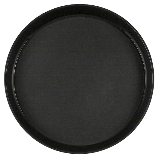 Поднос прорезиненный круглый 350х40 мм черный